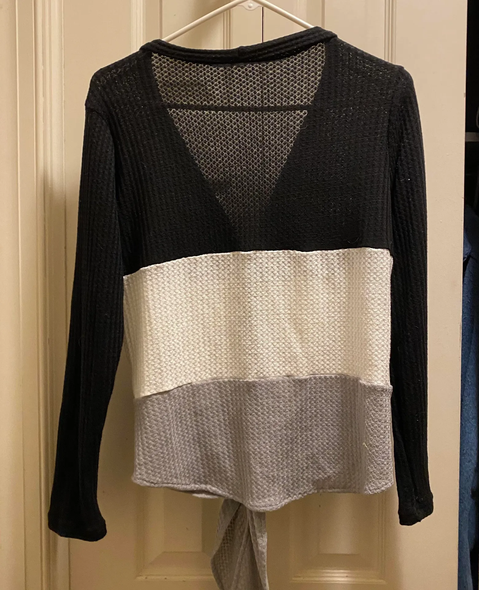 Waffle Material Button Up Blouse Multiple Size M - Image 2