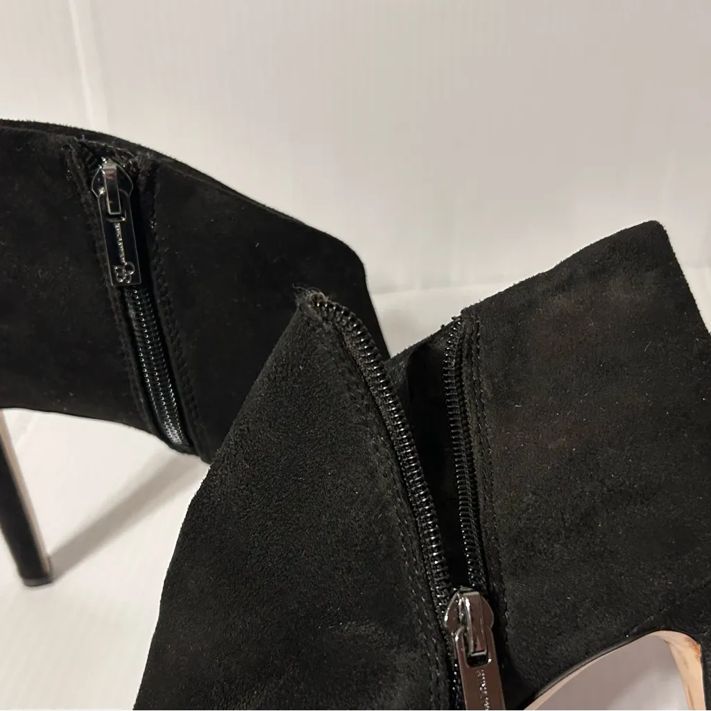 Jessica Simpson Rachie Black Suede platform bootie Heeled Boots women size 8 M - Image 8