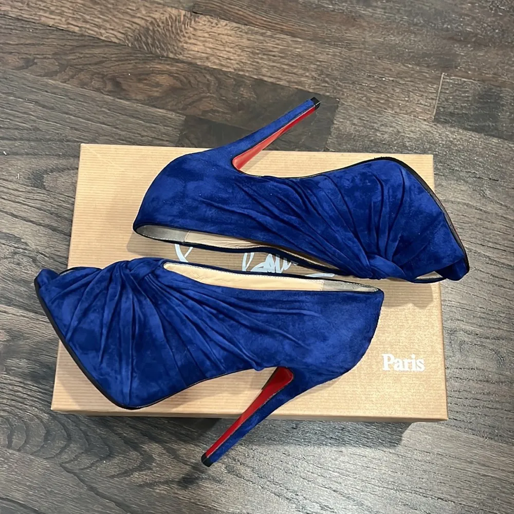 Christian Louboutin Manchon Suede Booties - Image 4