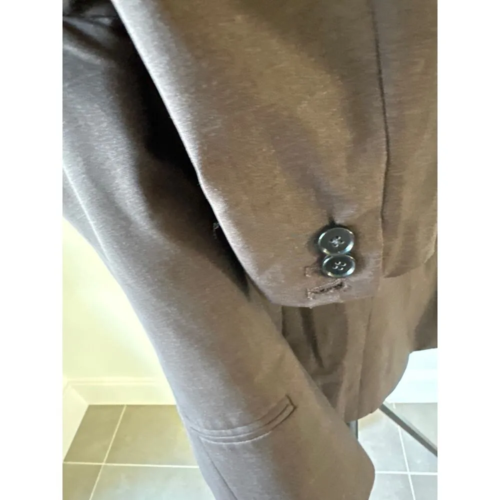 Ann Taylor Size 12 Olive Green Lined Blazer Jacket Coat Wool 3 Button - Image 3