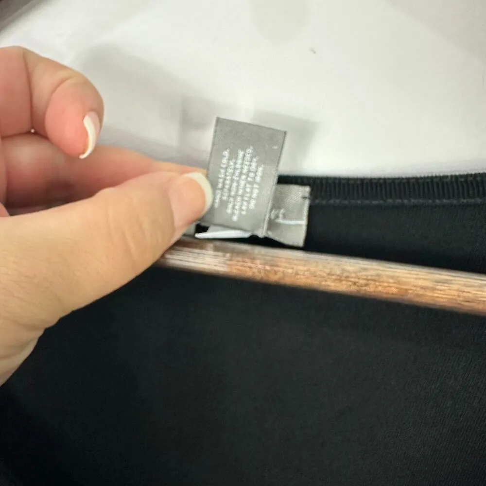 Travelers by Chicos Black Cold Shoulder Top Womens Size 2 Resort Minimalist Boho - Image 7