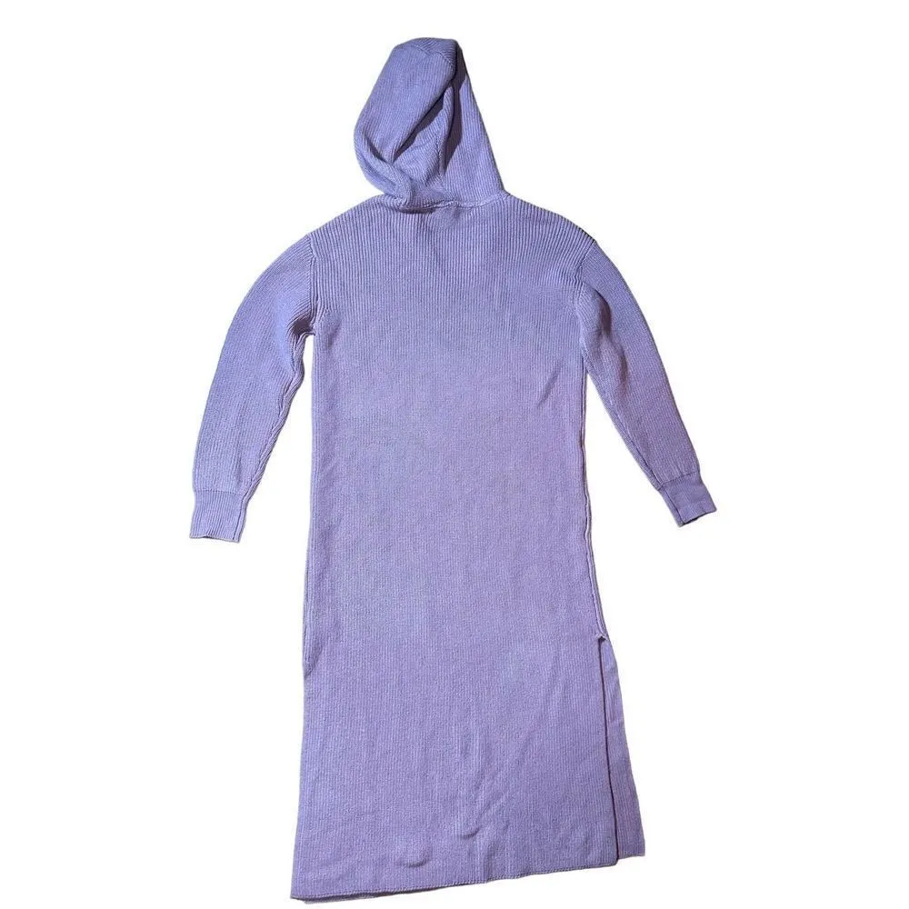 Free People Beach Claudia Sweater Knit Hooded Dress in Dusty Rose Sz S - Image 4