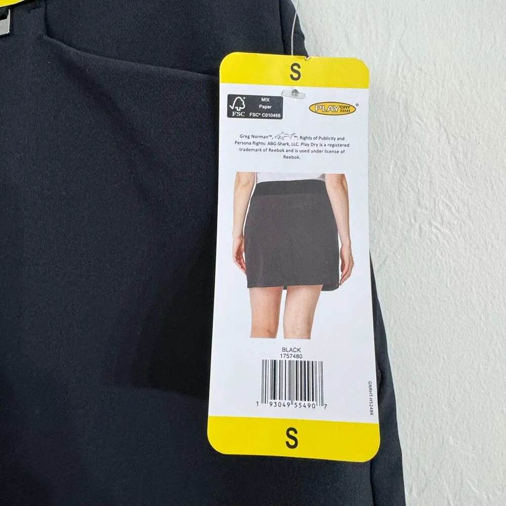 Greg Norman Womens Woven Pull On Golf Skort Black PlayDry Size Small New - Image 5