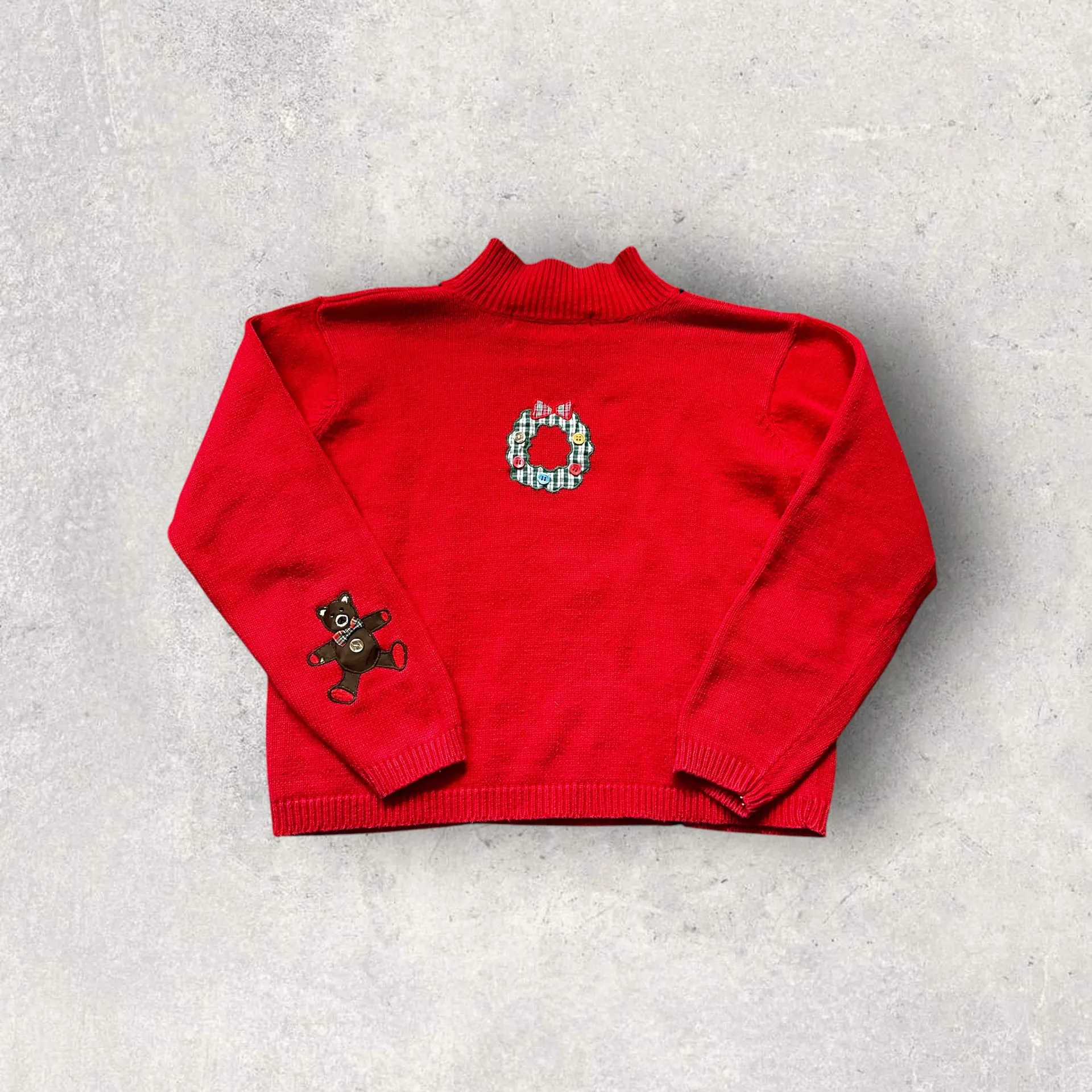 Karen Scott Vintage Christmas Holiday Graphic Embroidered Knit Sweater Fits XS - Image 8