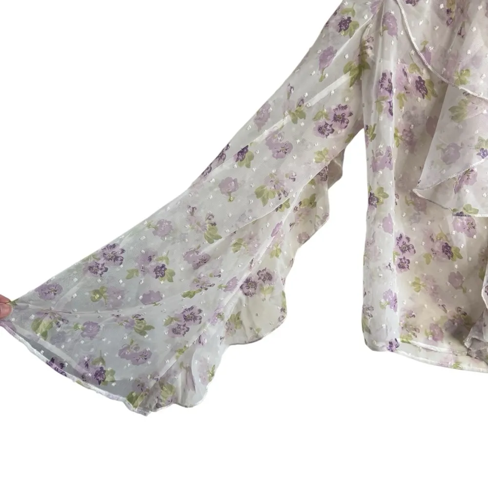 Majorelle Revolve Cambridge Misty Purple Ruffle Top - Image 5