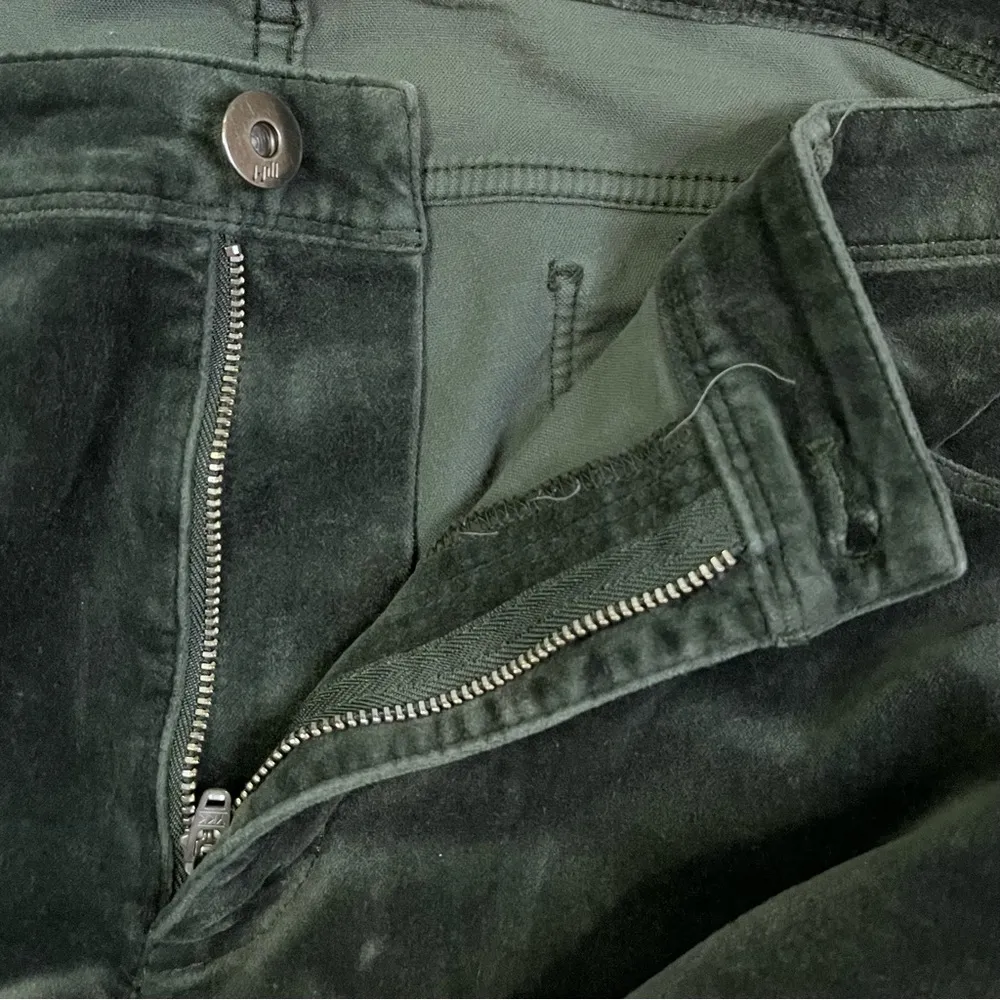 J. JILL High Rise Velvet Faux Suede Luxe Forest Green Skinny Pants Plus Size 14 - Image 8