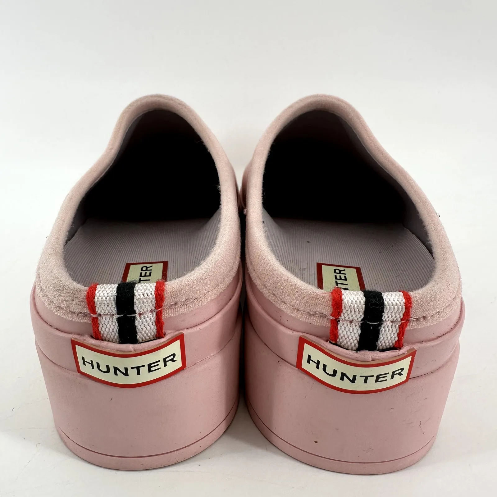 Hunter Play Clog Shoes Mules Slip On Platform Rubber Waterproof Vegan Pink 8 - Image 5