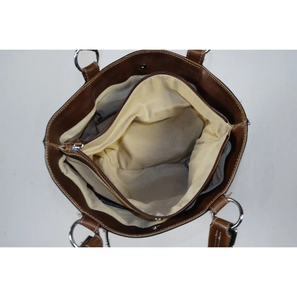 Chaps Audrey Natural Straw Brown Purse - Image 7