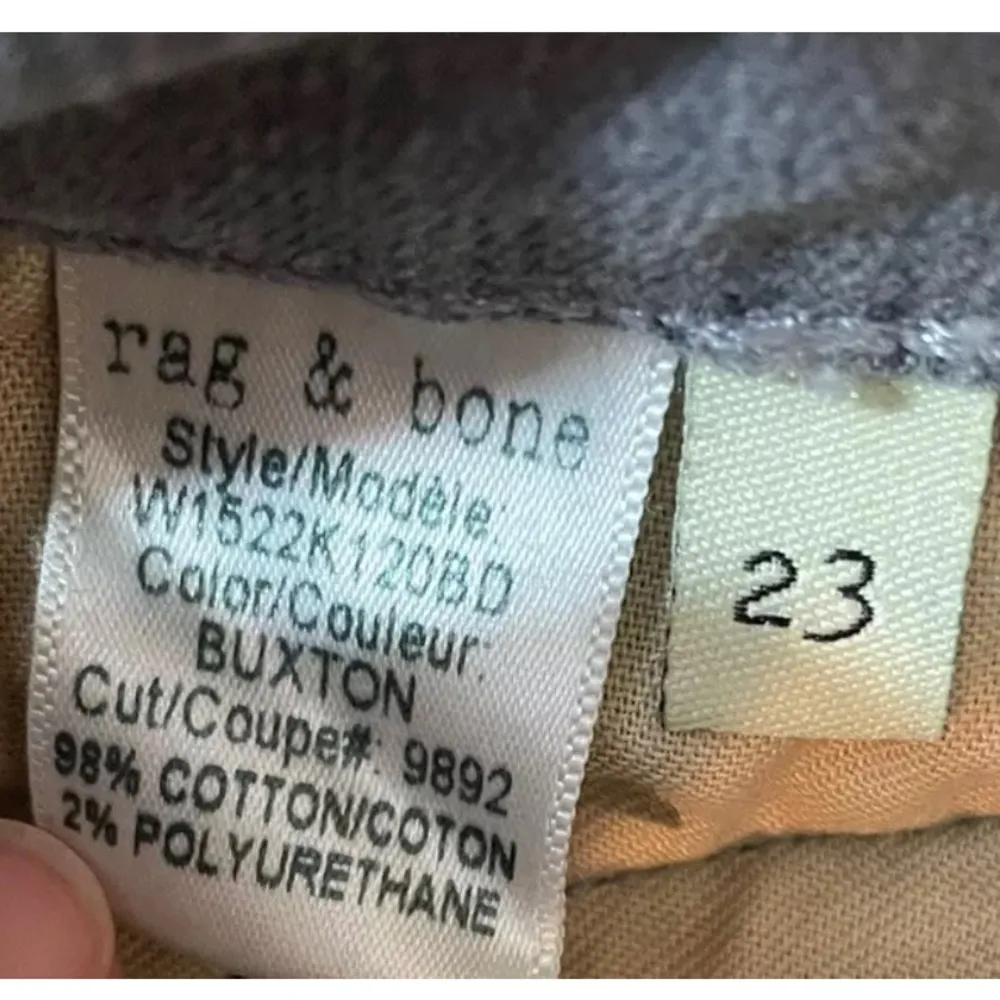 Rag & Bone Women's 23” RBW Grey Buxton Moto Zip Skinny Jeans - Image 9