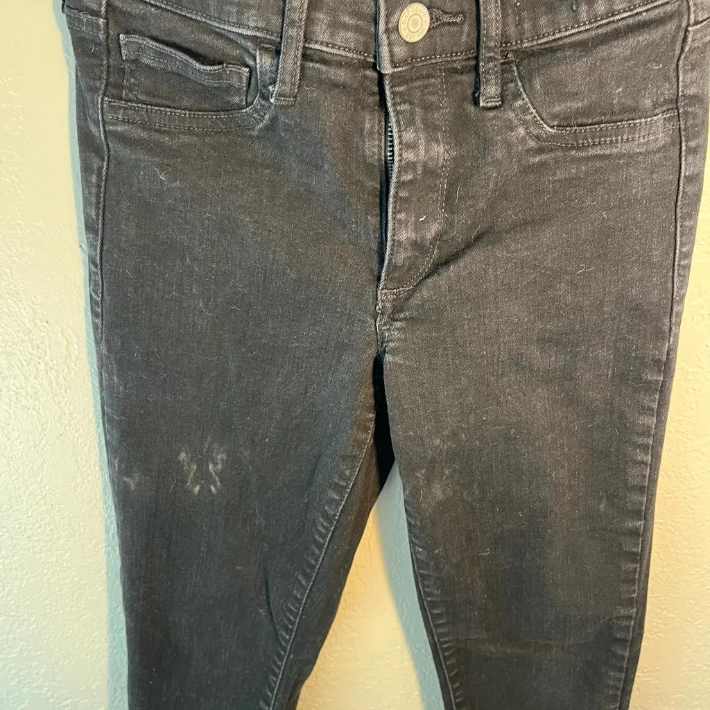 GAP Vintage Y2K Black Skinny Jeans SZ 4 Straight Leg Dark Wash Bootcut High-Rise - Image 5