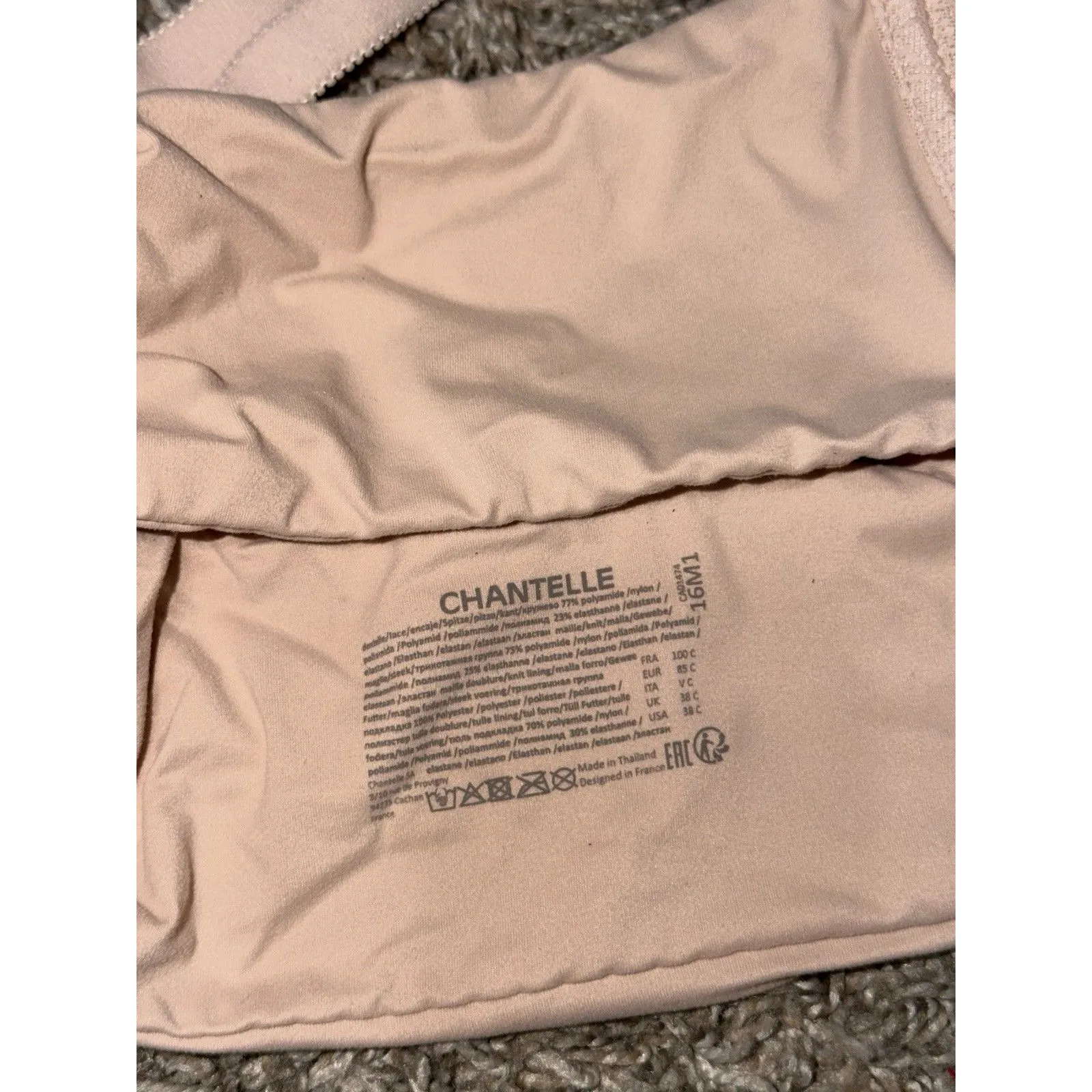 Chantelle C Magnifique Unlined Seamless Underwire Bra Nude Tan 16M1 Size 38C - Image 3