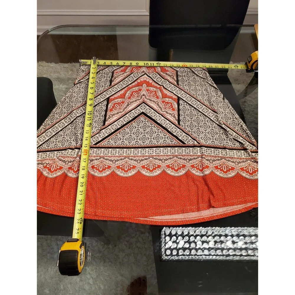 Cato Women's Multicolor Polyester A-Line Comfort Waist Casual Skirt Size Large - Image 8