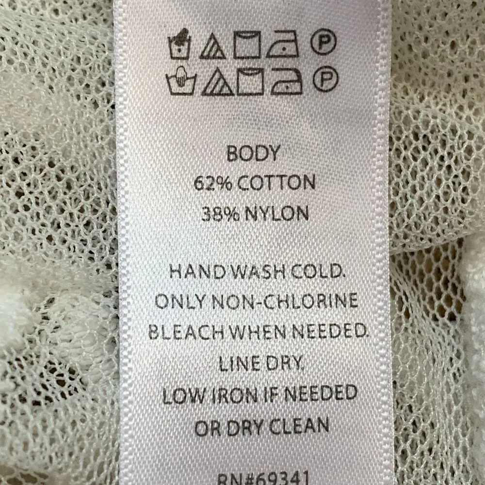 Rachel Zoe Kimono Sheer White Embroidered Lace Long Open Front Boho Swim Coverup - Image 11