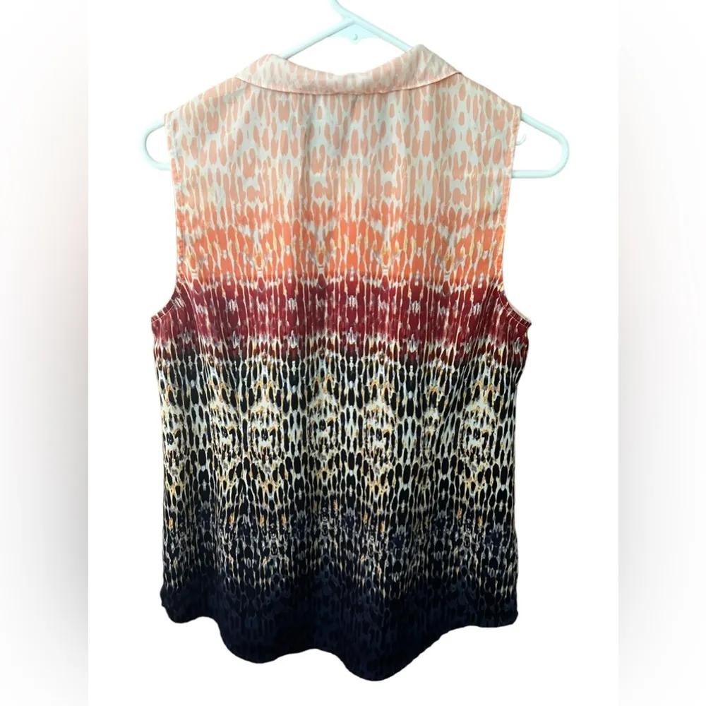 CAbi  3078 Ombré Peter Pan Collar Love Blouse Top Medium Button Down Collared - Image 3