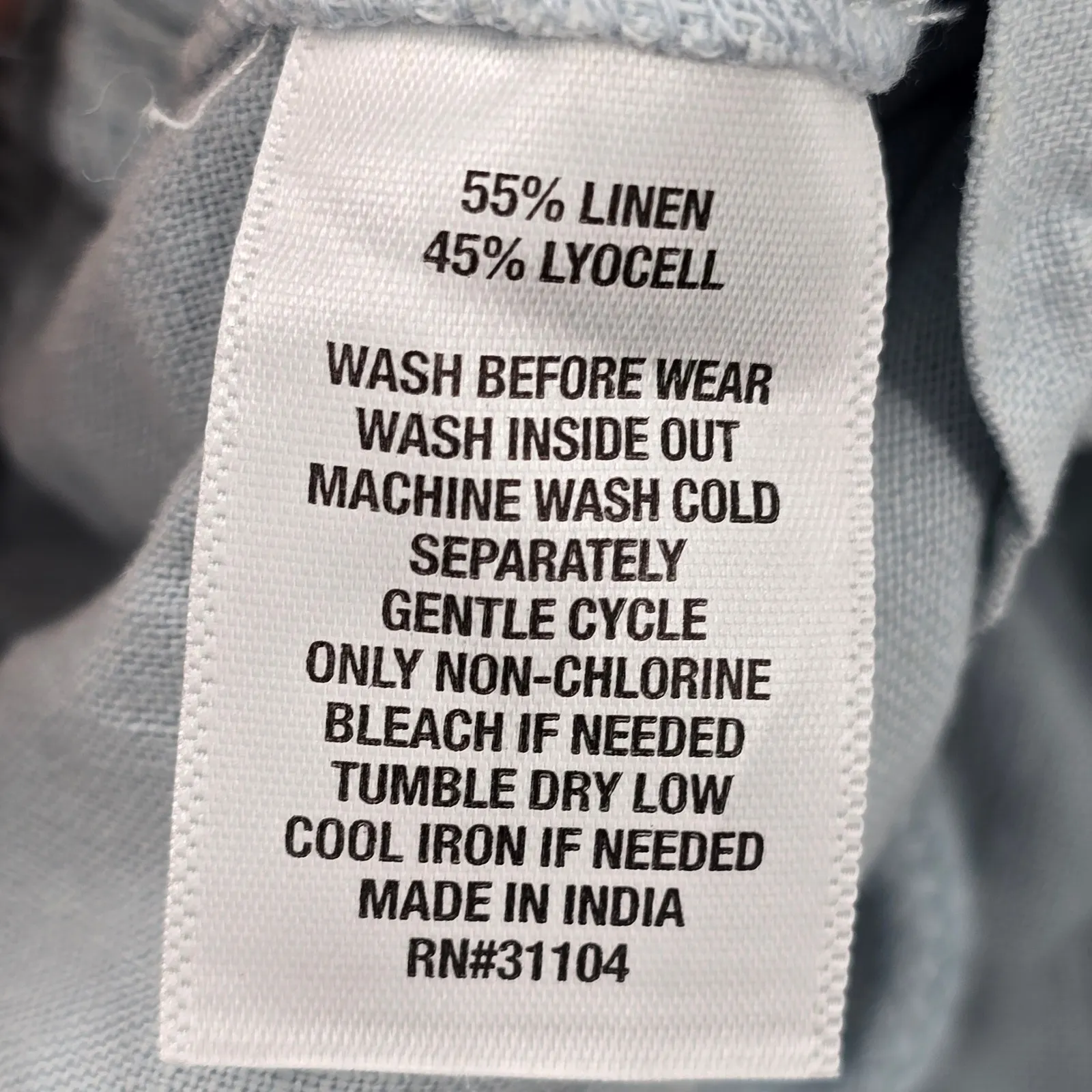 Wonderly Blue Pullon Ruffle Linen Relaxed Pants Shorts Plus 2X - Image 7