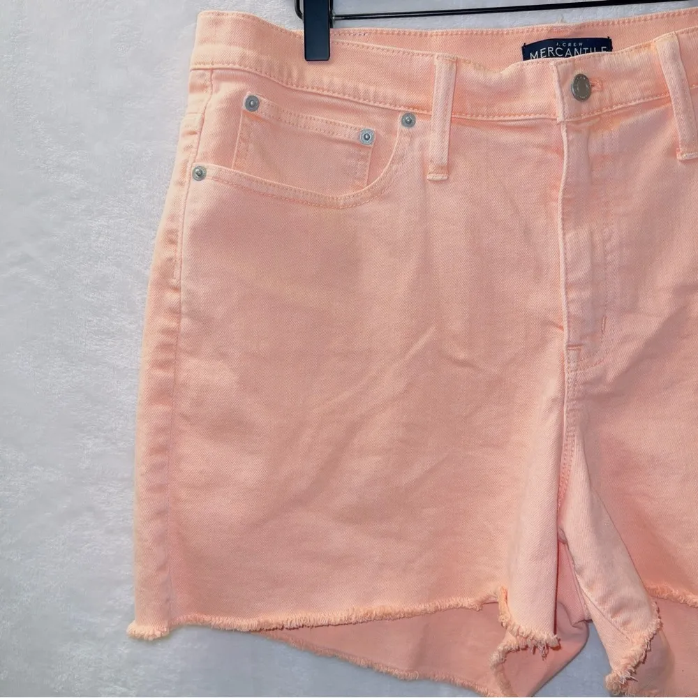 J. Crew NWT L1647 Orange High Rise Garment-Dyed Cutoff Boy Short size 33 - Image 2