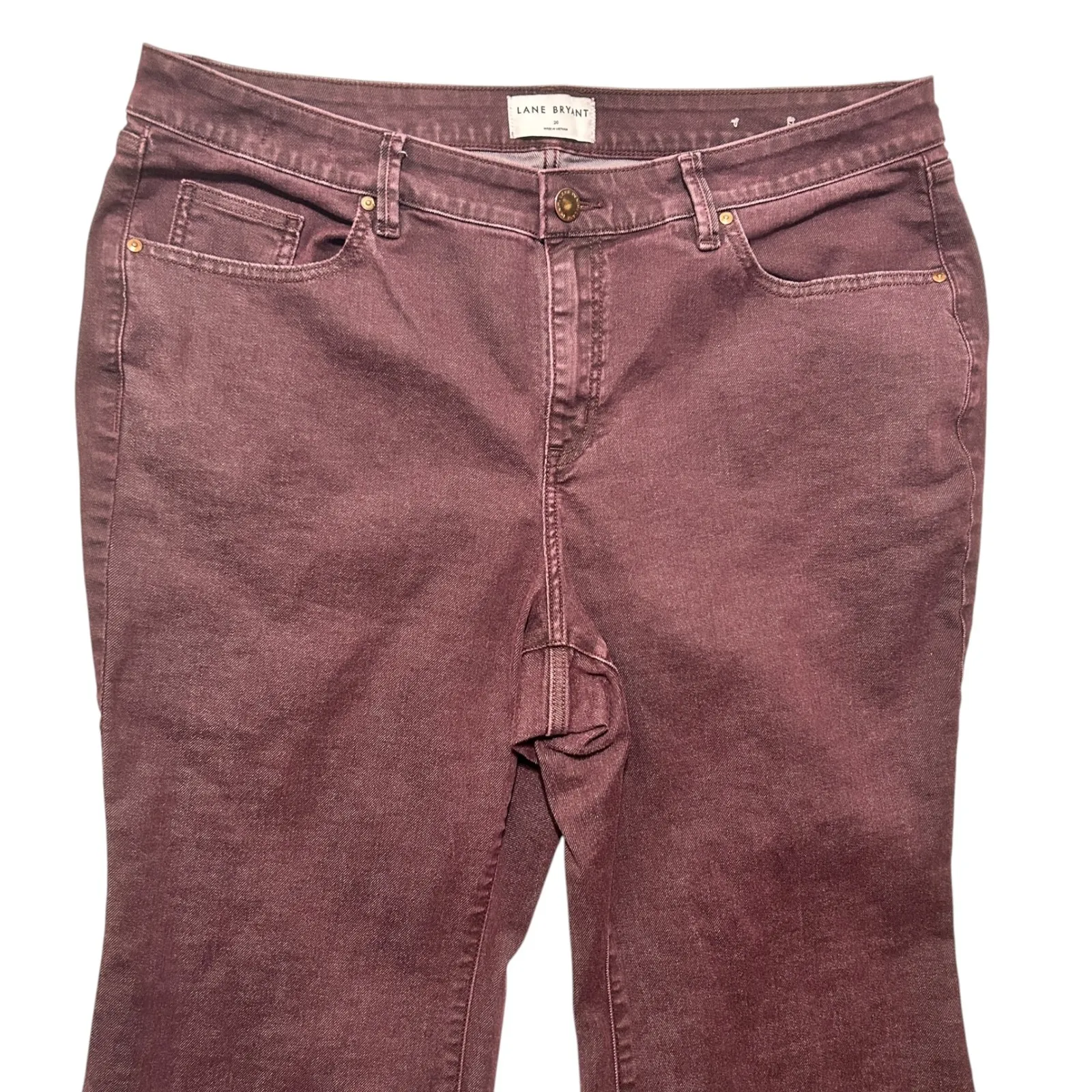 Lane Bryant Womens Bootcut Jeans 20 Merlot Stretch Comfort Denim Cowgirl Western - Image 3