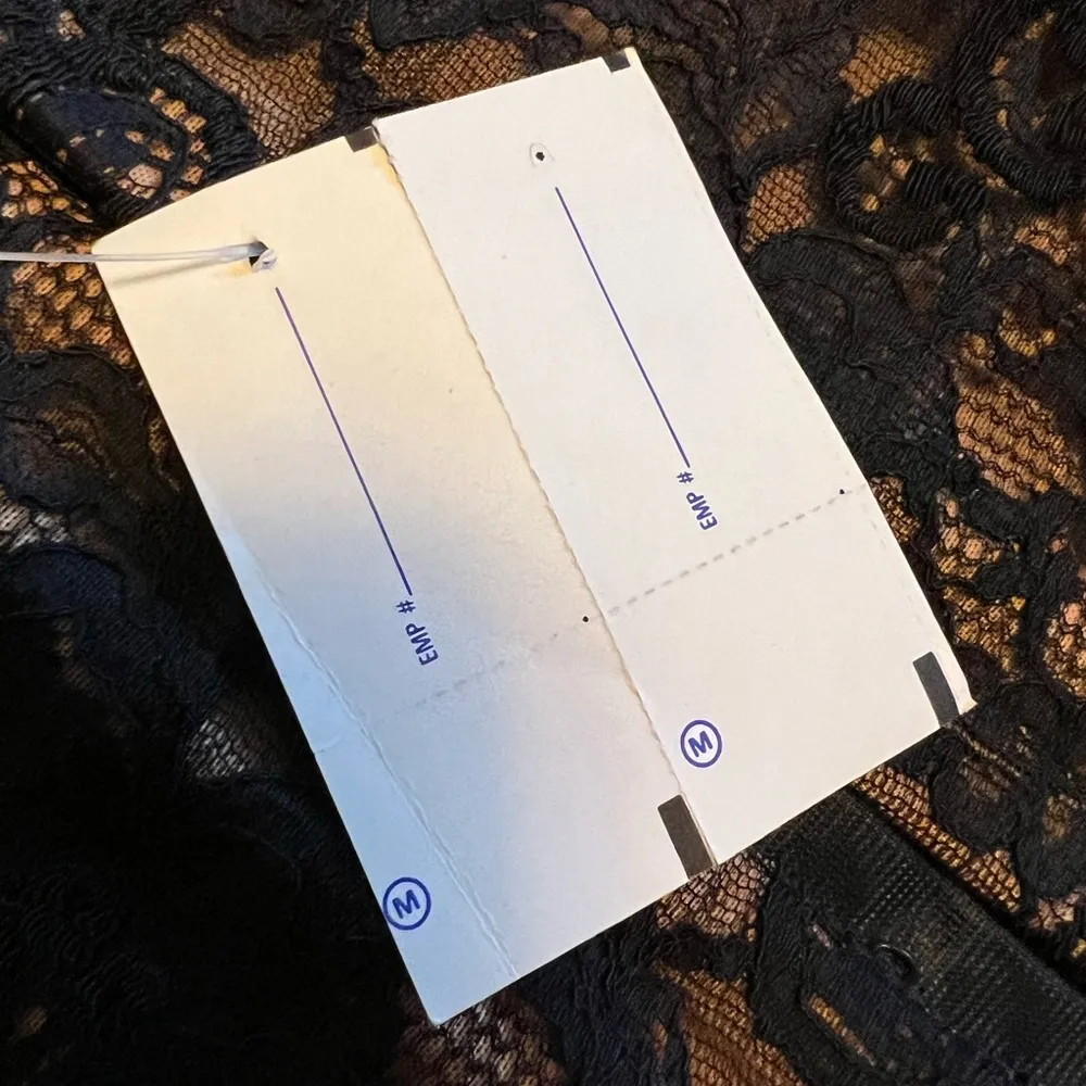 Bloomingdales Lingerie Vintage Black Lace Bustier Bodysuit Strapless NWT Size 32 - Image 5