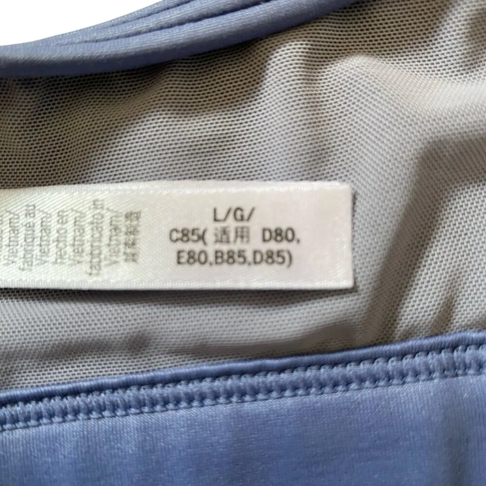 Sport L purple lined sports bra criss cross straps adjustable - Image 7