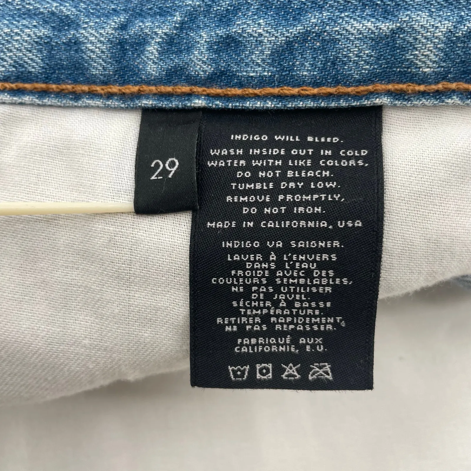 J Brand Denim Cut Off Low Rise Over Blue Jean Shorts Raw Distressed Size 29 NEW - Image 9