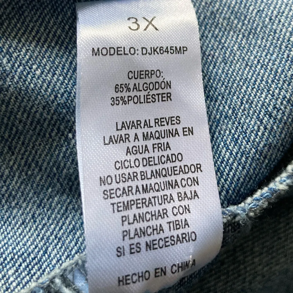 Cavallini Clothing Dark Wash Denim Shirt Jacket Shacket 3X NWT - Image 14