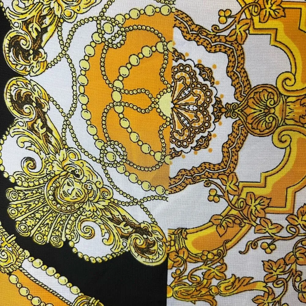 Coco Bianco Women's Abstract Shawl Blouse Size S - Image 3