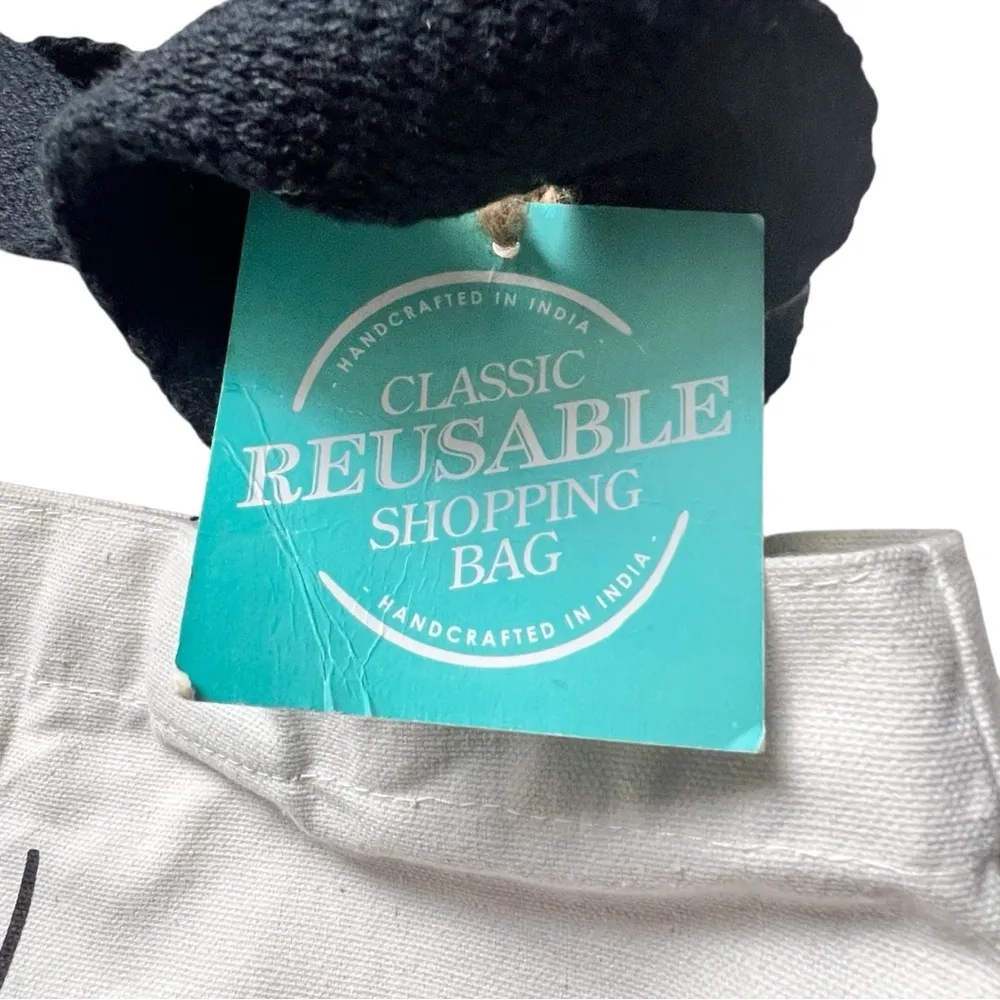 Queen Boss Teacher Reusable Canvas Tote Bag NWT Black - Image 6