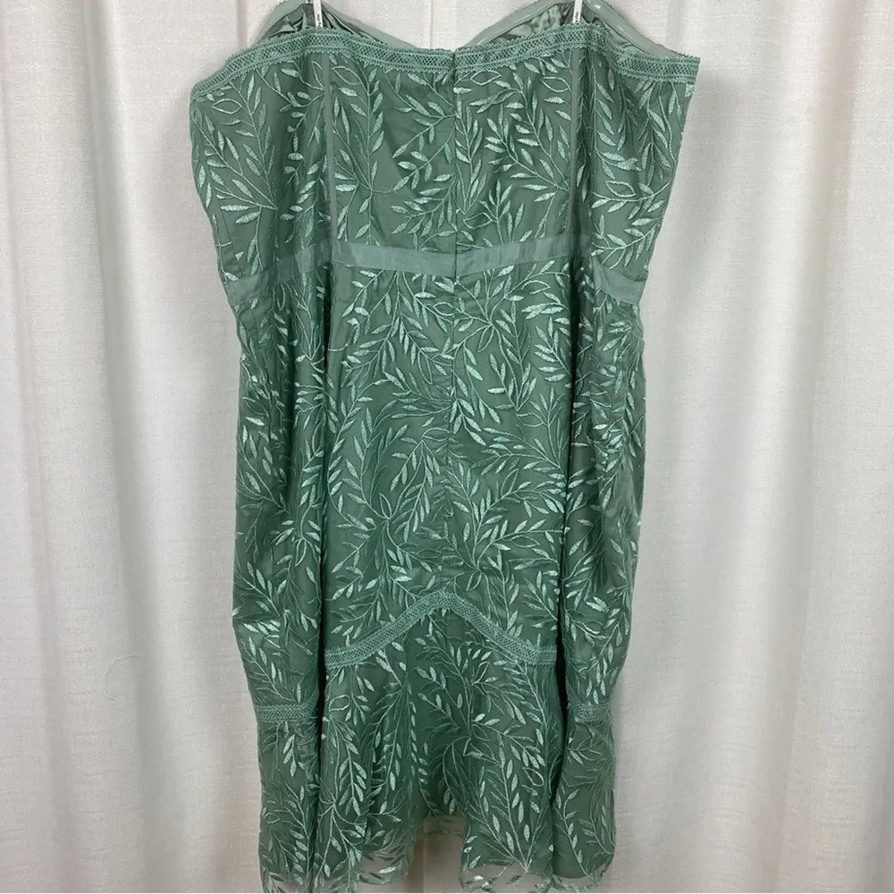 City Chic Seafoam Green Vine Embroidered Dress Sz.XXL(24) NWT - Image 11