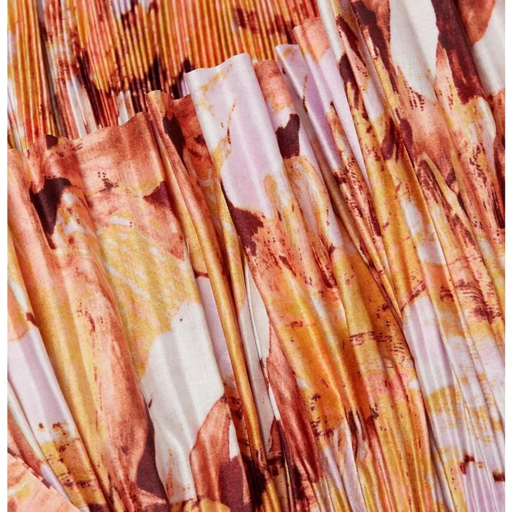 ALCER mini tiered dress Orange Size 4 - Image 5