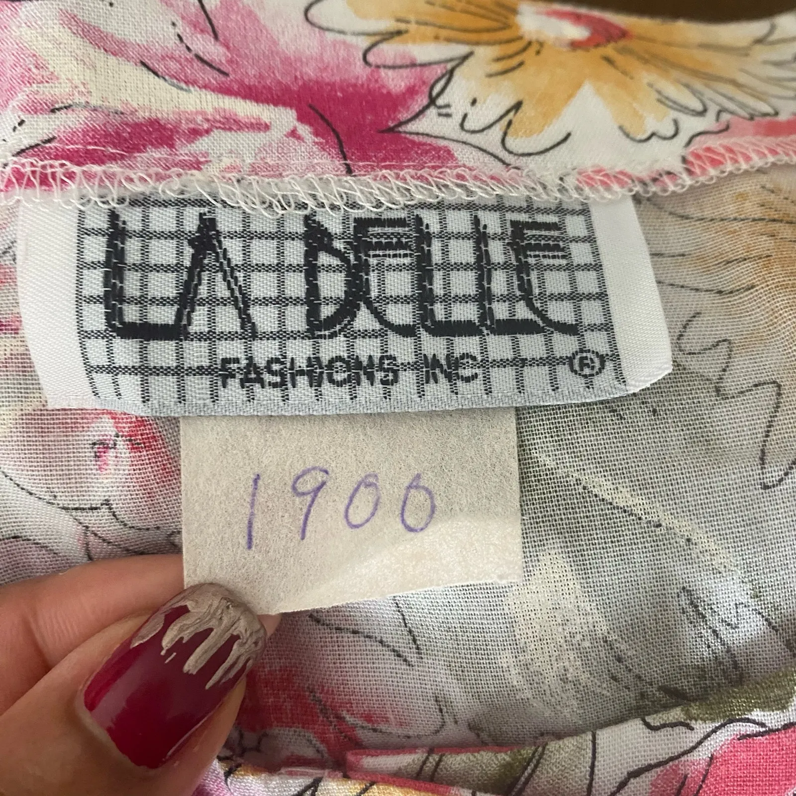 La Belle sz S pink Floral milkmaid VTG‎ prarie mini dress - Image 4