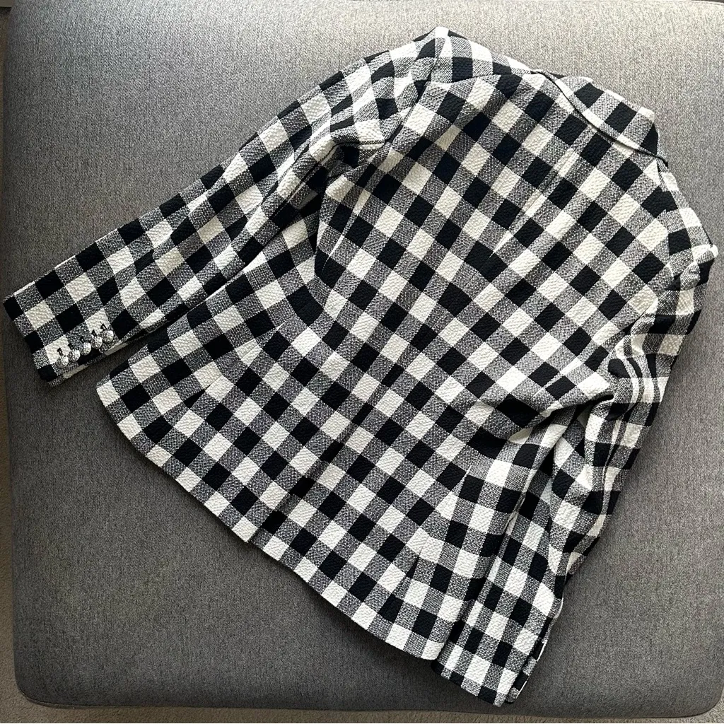 Veronica Beard Miller Dickey Checker Blazer Jacket Emily in Paris Size 10 - Image 8