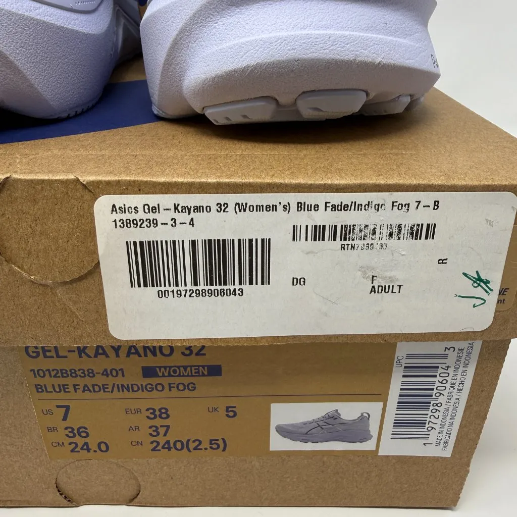 Asics Gel-Kayano 32 Running Tennis Shoes Women's 7 Blue Fade Indigo Fog NWT - Image 13