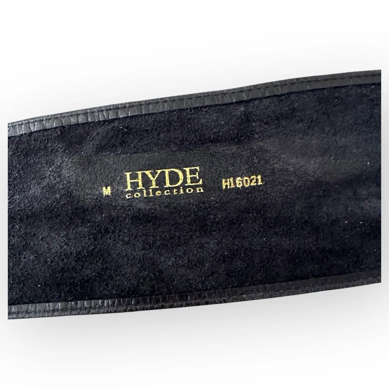HYDE Collection H16021 Black Wrap Around Wide Round Buckle Obi Belt M - Image 7
