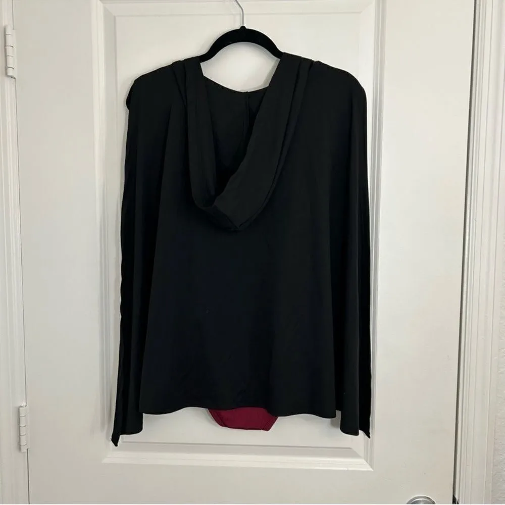 Harry Potter Hogwarts Bodysuit Hoodie Cape Draco Dormiens Nunquam Tillandus Med Red - Image 2