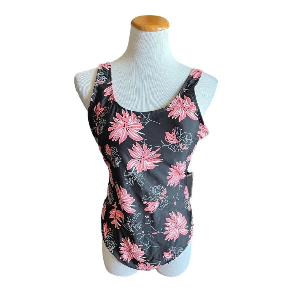 NWT Womens Funnygirl Tummy Control Tropical Floral Print Bathing Suit - Image 2