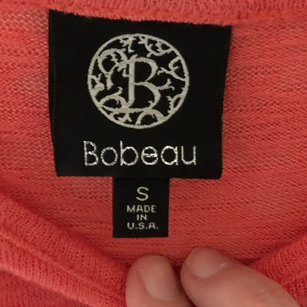 Bobeau Coral Lace Sleeve Knit Top Small - Image 4