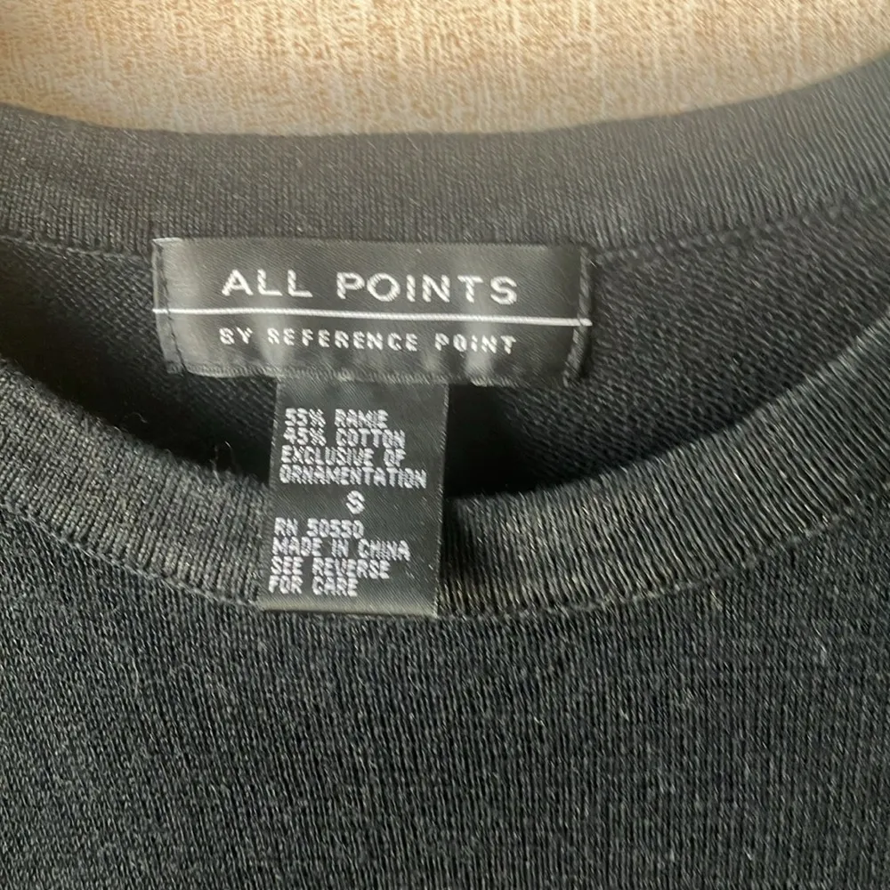 All points Black festive top with Santa Design - Image 3