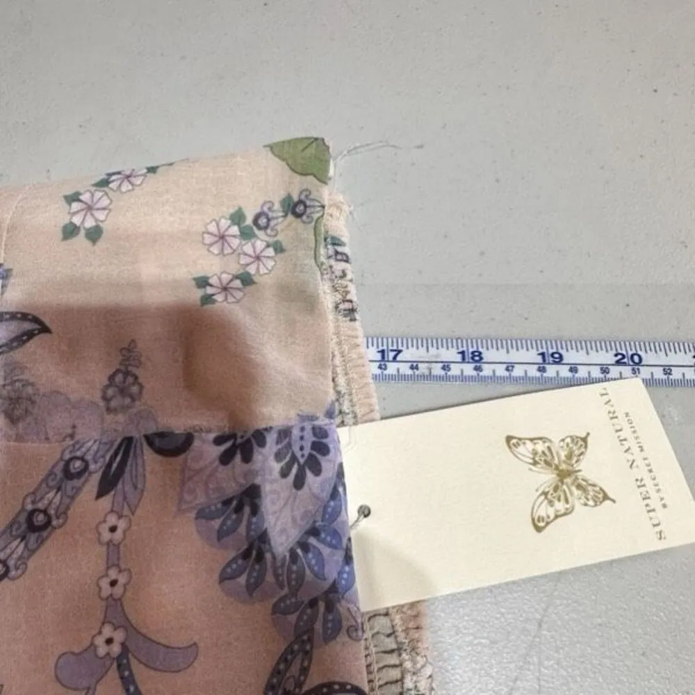 NWT Secret‎ Mission Janice Top Only Floral Smocked Pink Ruffle Strap Small pink - Image 9