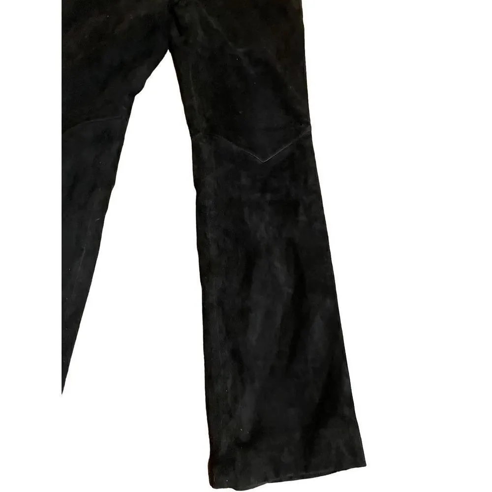 St. John Dark Brown Straight Leg Leather Pants  with silk inner shell size 2 - Image 5