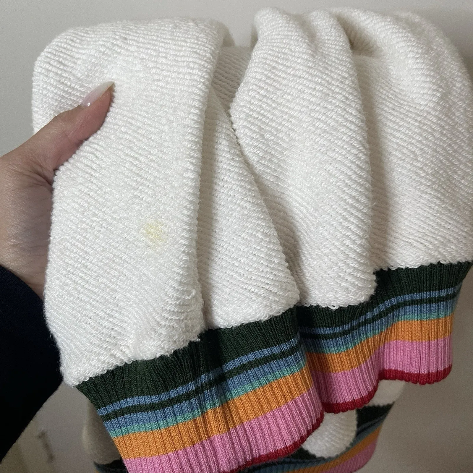 MISSONI cropped knit drawstring pullover sweatshirt size Medium - Image 5