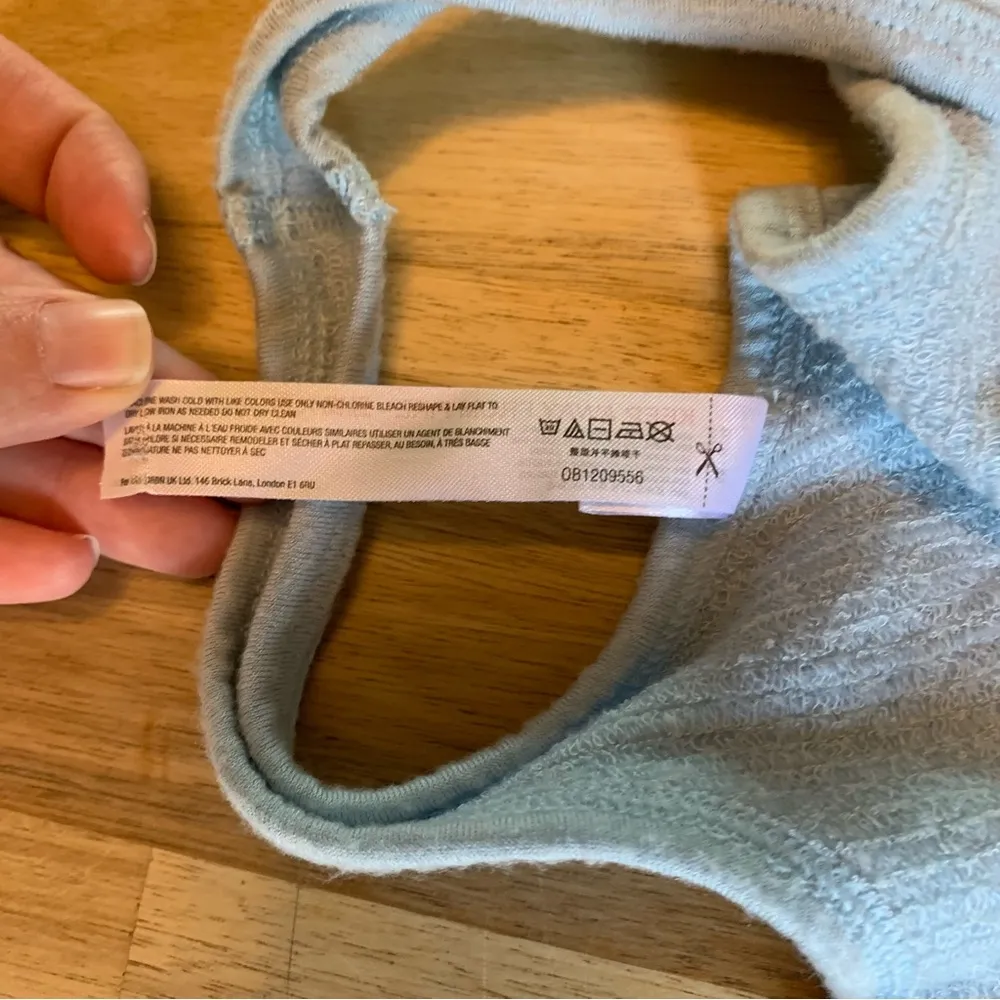 Out From Under  Light Blue V-Neck Crop Top Bralette XS - Image 8