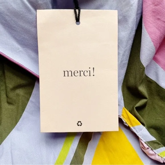 NWT La Ligne Stella Tiered Ruffle Cotton Midi Dress Lavender Swirl Size Medium Purple - Image 16