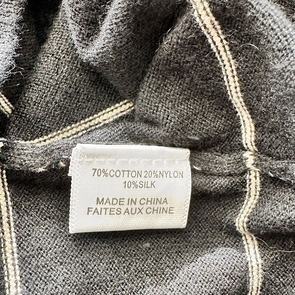 Misa Los Angeles XS striped cotton silk blend black sweater - Image 7