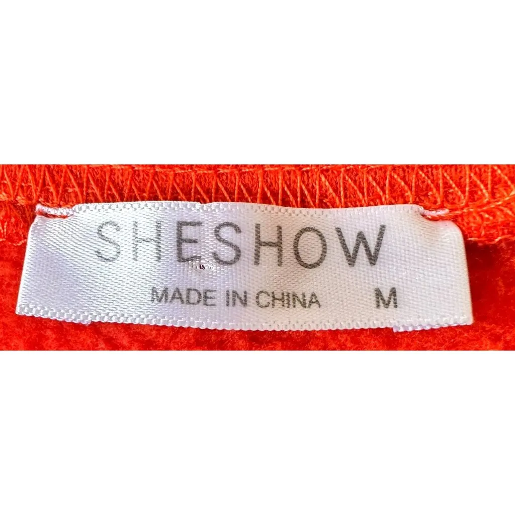 SheShow Basic Witch Sweatshirt Medium Orange Halloween Starbucks Mermaid NWOT - Image 12