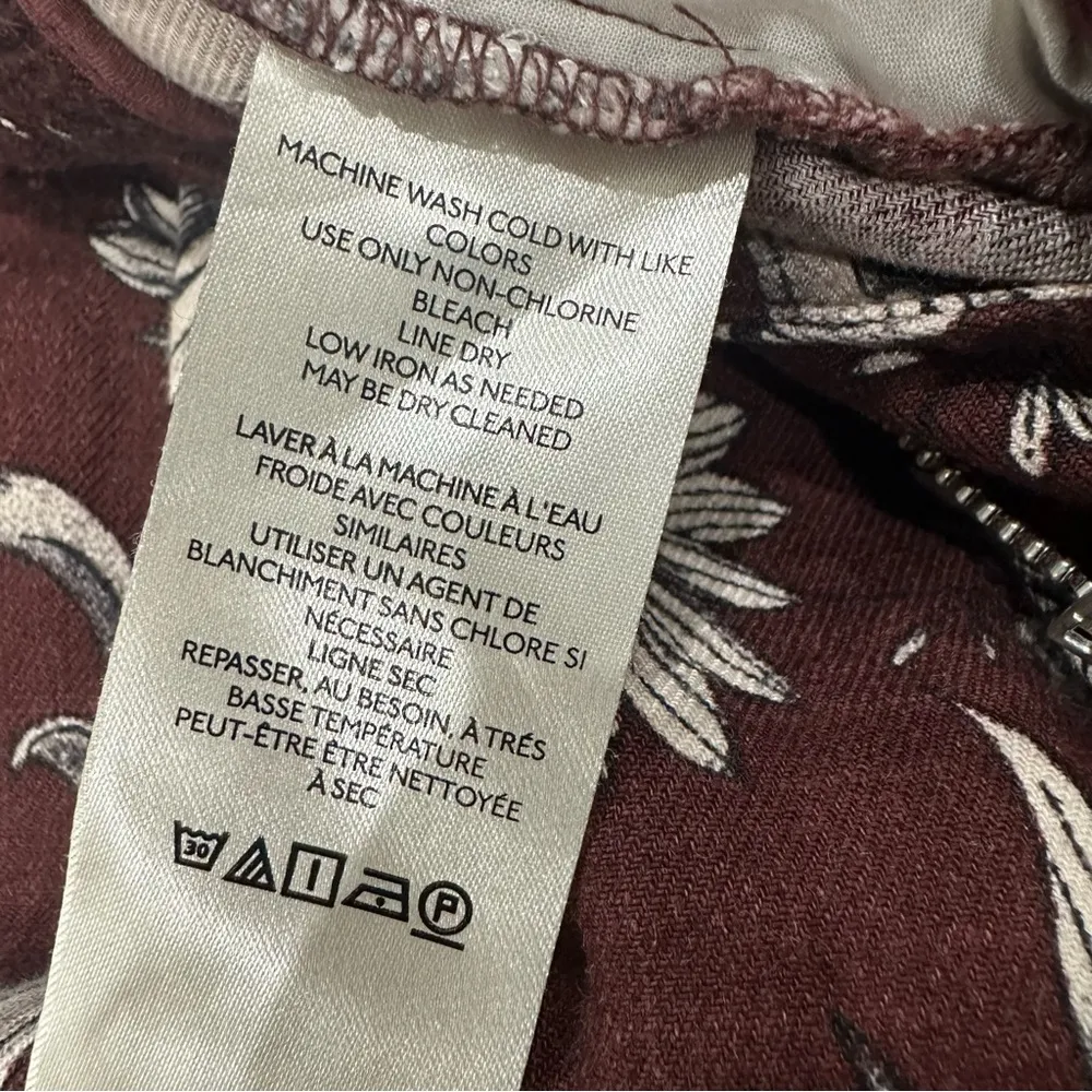 Anthropologie Linen Blend Mid Rise Wide Leg Pants Size 2 Floral Print - Image 12