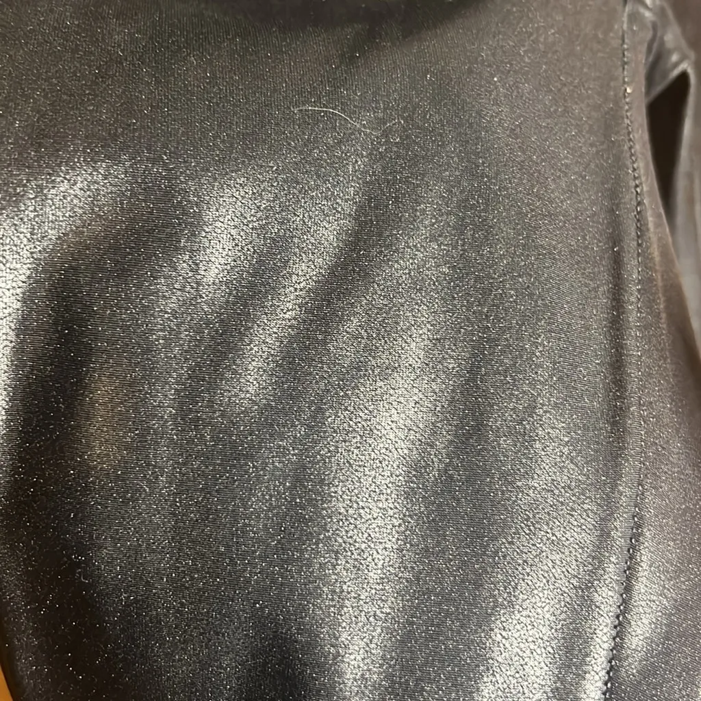 Spanx Faux Leather Black Leggings Stretch High Waist Athleisure Tummy Control M - Image 7