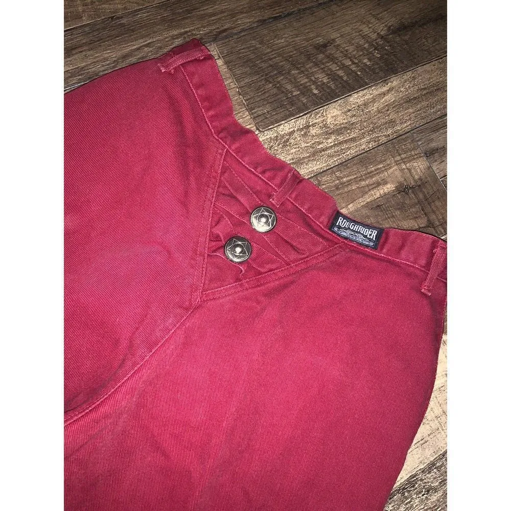 Roughrider Vintage Red Concho Detail 10 Jeans western riding pants casual fall - Image 2