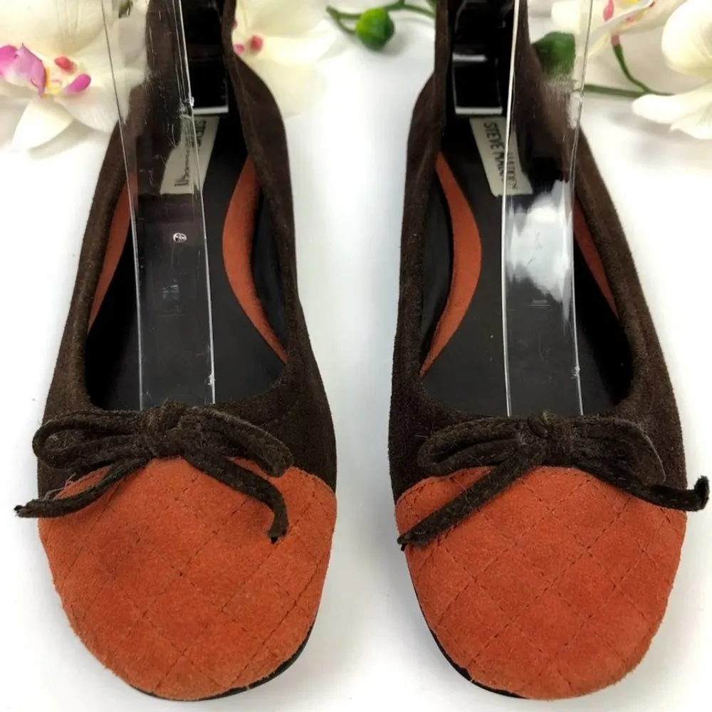 Steve Madden Suede Leather Colorblock Ballet Flats Size 9 - Image 3