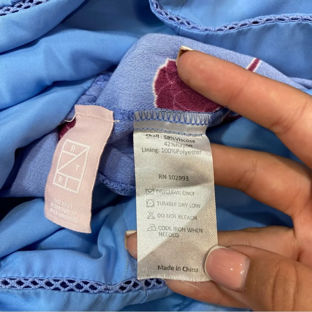 Thakoon Sleeveless Flowy floral Romper Size 4 Blue - Image 6