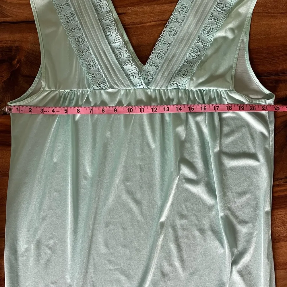 BERNETTE NY Blue ONE SIZE (more like Large) BABYDOLL NIGHTGOWN 2 Pieces VINTAGE - Image 11